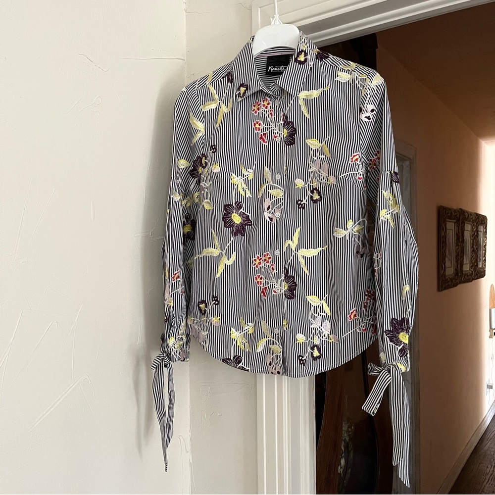Nanette Nanette Lepore | Floral Embroidery Blouse Puff Sleeve